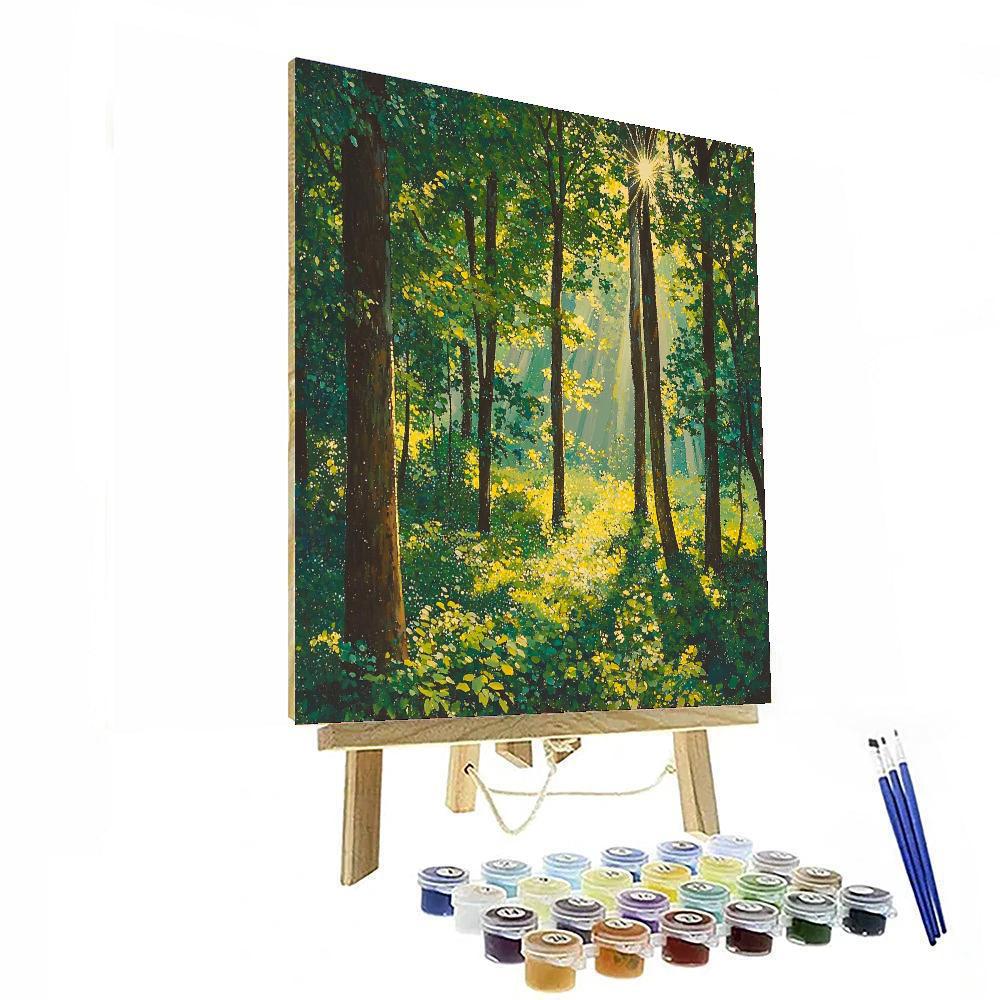 Georges Seurat Inspired Mystic Forest Echo  Painting Number Kit