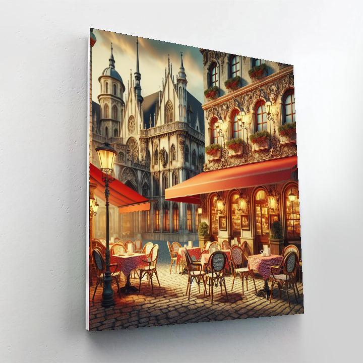 Quaint European Café Number Painting