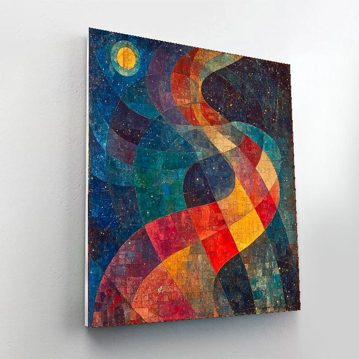 Paul Klee Inspired Celestial Melody Dreamscape  Painting Number Kit