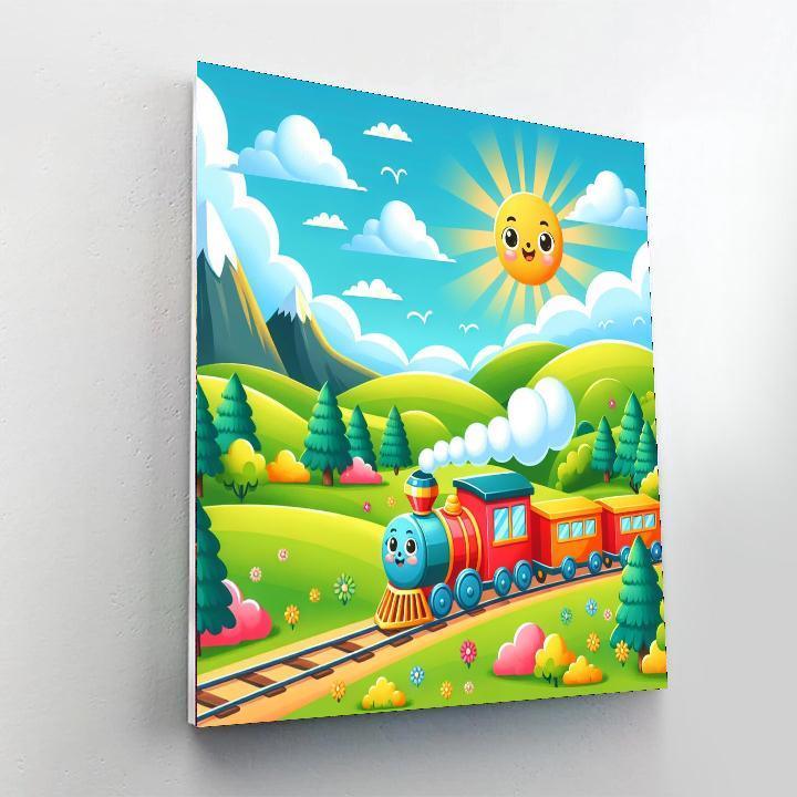 Charming Little Train Paint By Numbers Kits