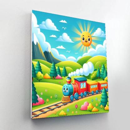 Charming Little Train Paint By Numbers Kits