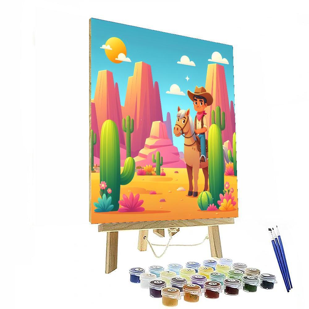 Daring Wild West Adventure Painting Number Kit