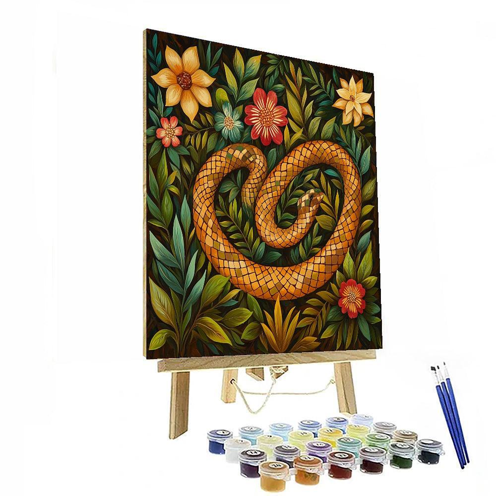 Frida Kahlo Inspired Resilience Of The Serpent  Painting Number Kit