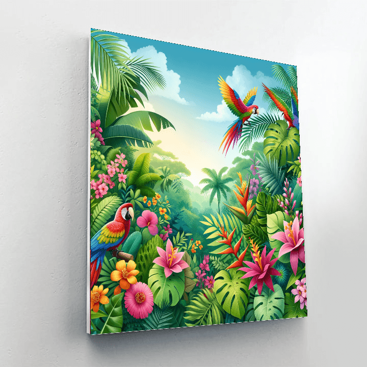 Exotic Jungle Paradise - DIY Painting By Numbers Kit