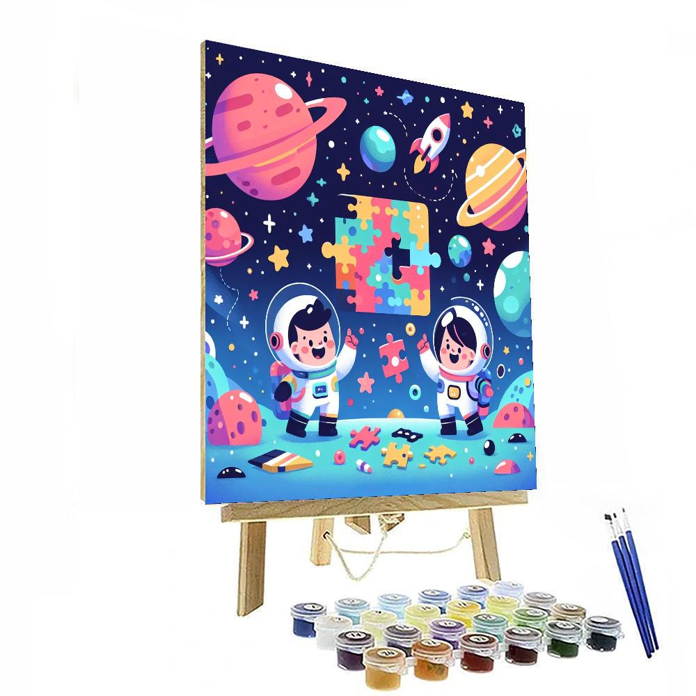 Space Puzzle Adventure DIY Paint By Numbers