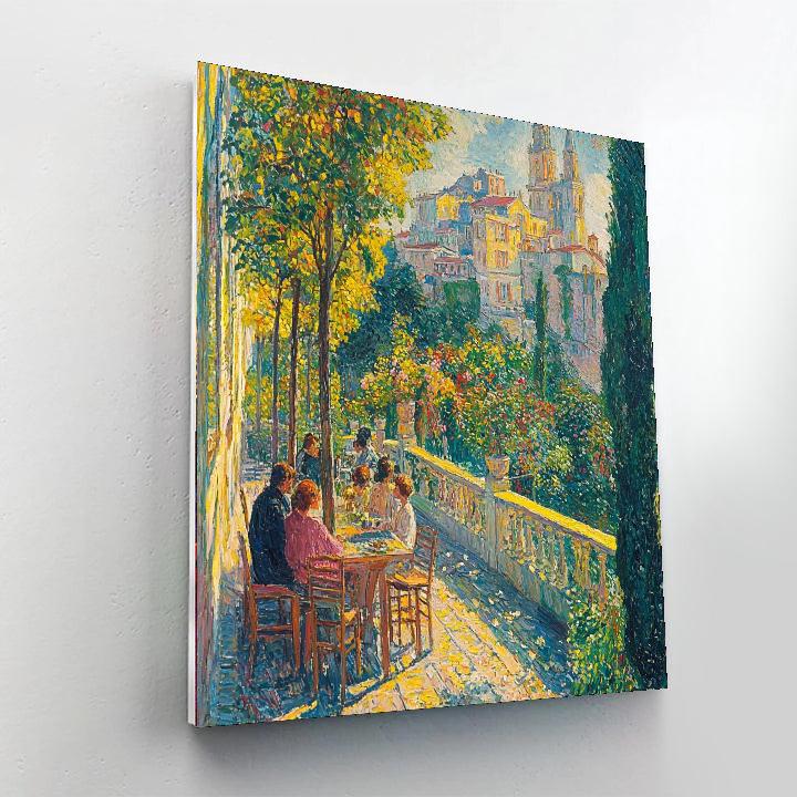 Pierre Bonnard Inspired Sunlit Rooftop Gardens  Number Painting