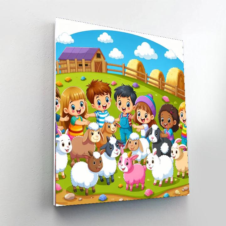 Friendly Petting Zoo Numbered Painting Kits