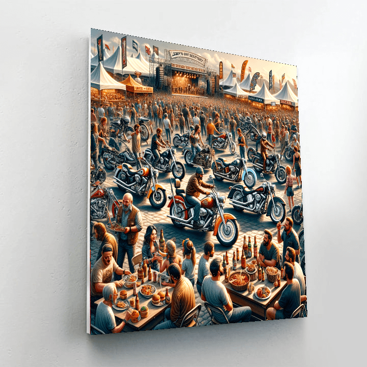 Harley-davidson Homecoming Festival - Usa Painting By Numbers Kit