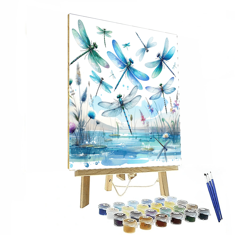 Dancing Dragonfly Delight - DIY Painting By Numbers Kit