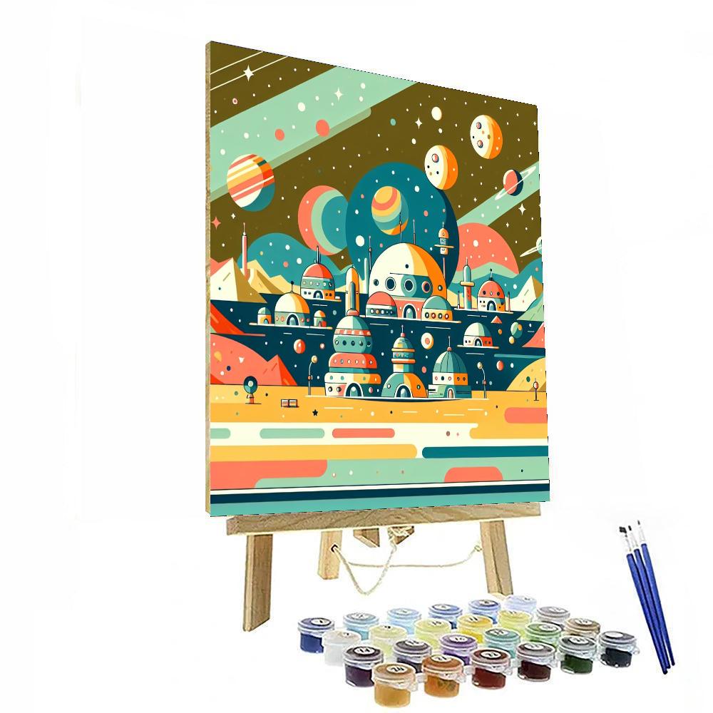 Galactic Space Colony Paint By Numbers Kits