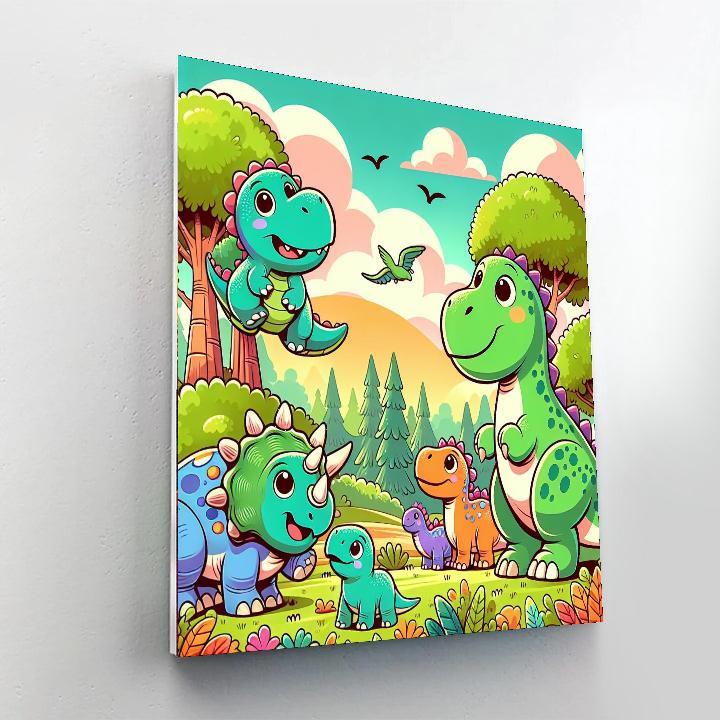Playful Dinosaur Discovery Paint By Numbers Kits