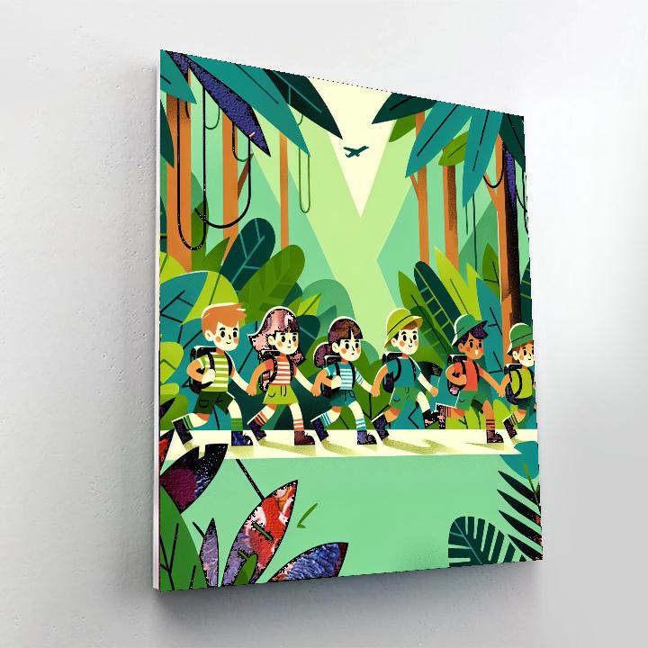 Jungle Expedition Team Painting Number Kit