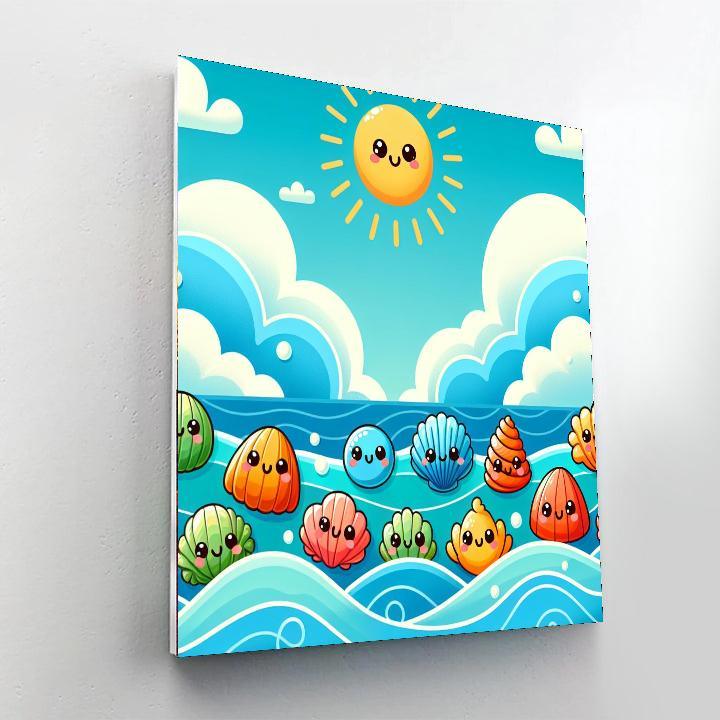 Sailing Seashells Paint By Numbers Art