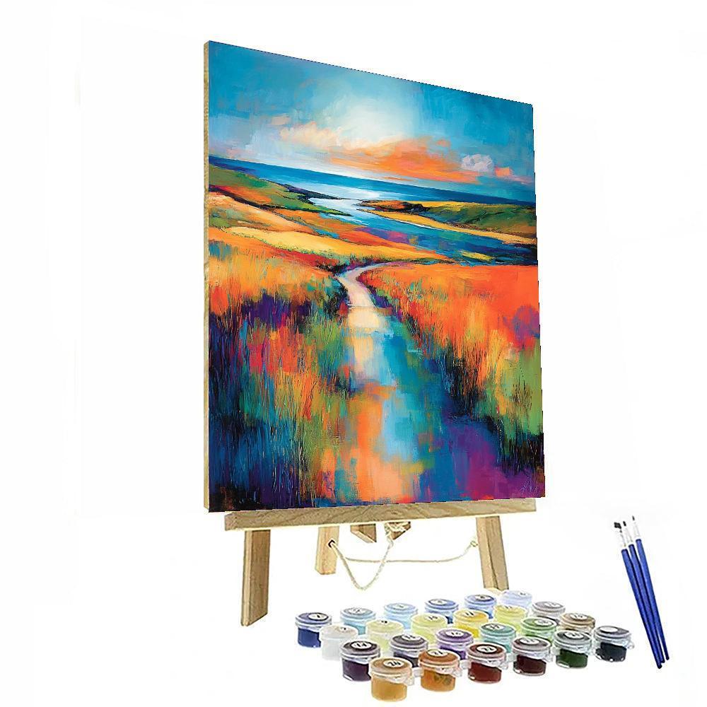 Paul Cézanne Inspired Abstract Horizon  Painting By Numbers Kit