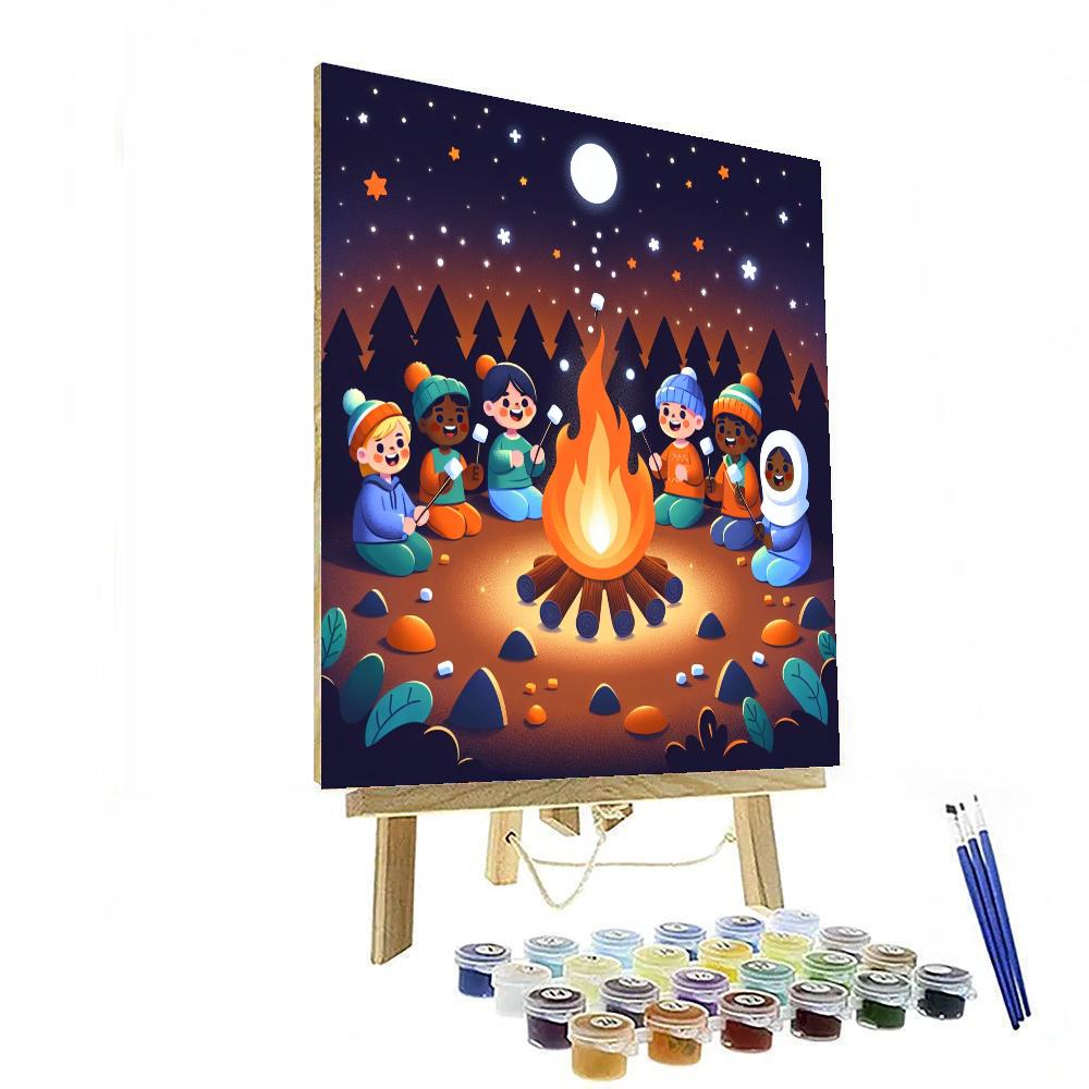 Cheery Campfire Paint By Number
