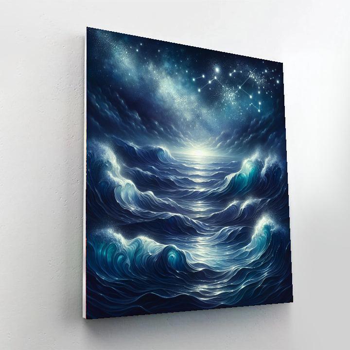 Celestial Ocean Night Paint By Numbers Kits
