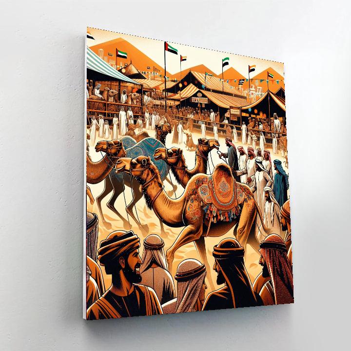 Camel Festival - United Arab Emirates Number Painting