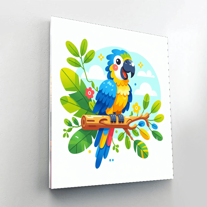 Bright Macaw Painting Number Kit