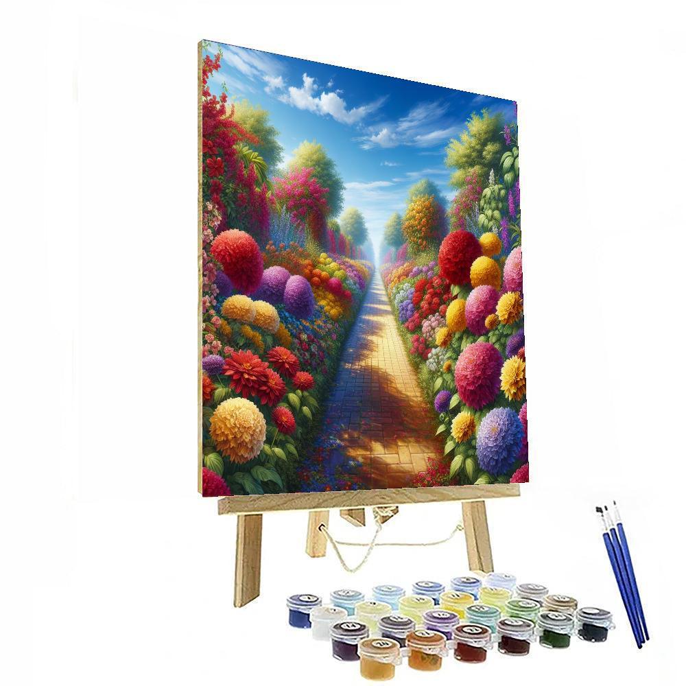 Captivating Garden Pathway Numbered Painting Kits