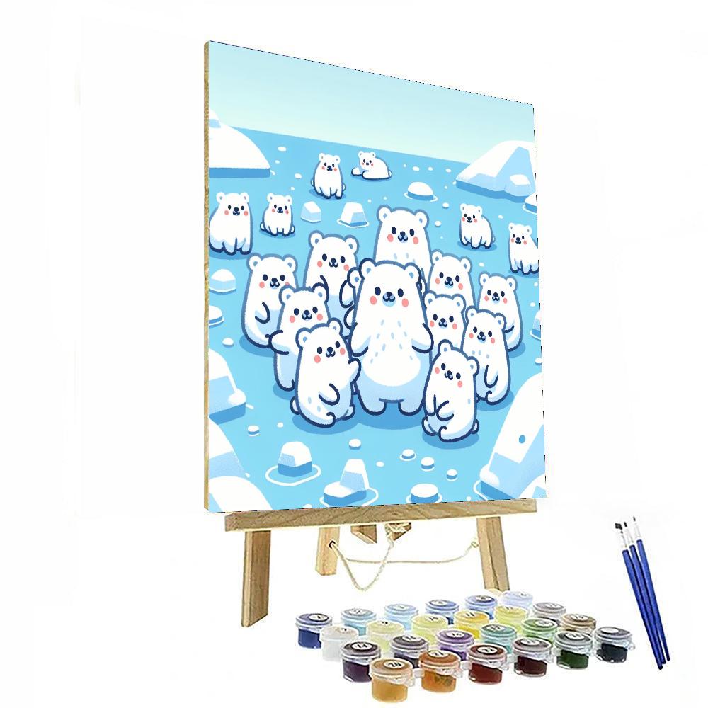 Fluffy Polar Adventure Painting By Numbers Kit