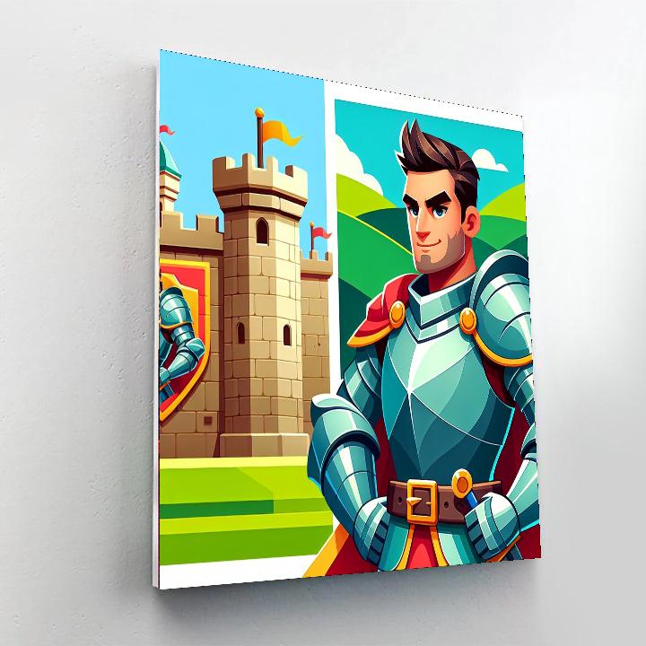 Courageous Knight's Challenge Numbered Painting Kits