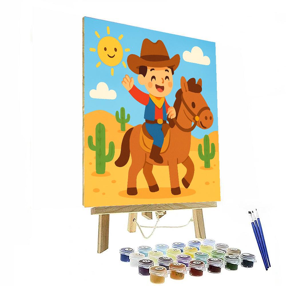 Cheerful Wild West Paint By Numbers Art