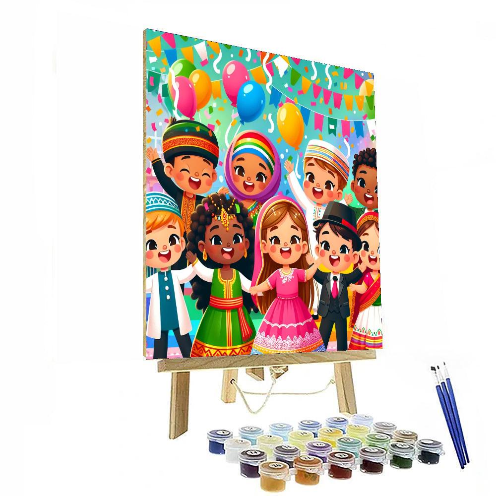 Fantastic Festival Of Colors Paint By Numbers Art