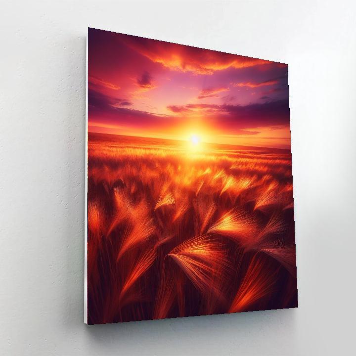 Radiant Sunset Fields DIY Paint By Numbers