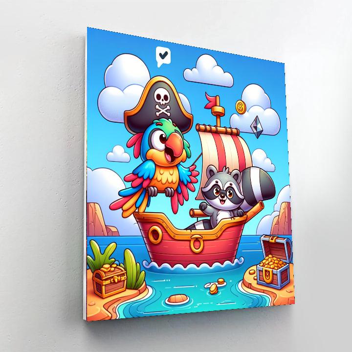 Pirate Pals Treasure Hunt Paint By Number