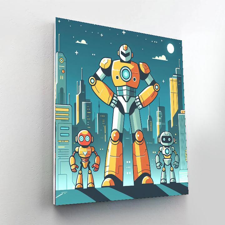 Robot Hero's Quest Paint By Color