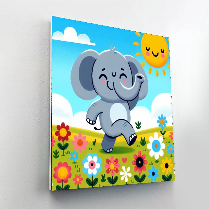Sunny Day Elephant Paint By Numbers