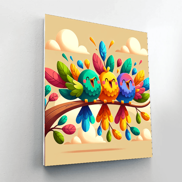 Chirpy Springtime Birds Paint By Numbers Kits