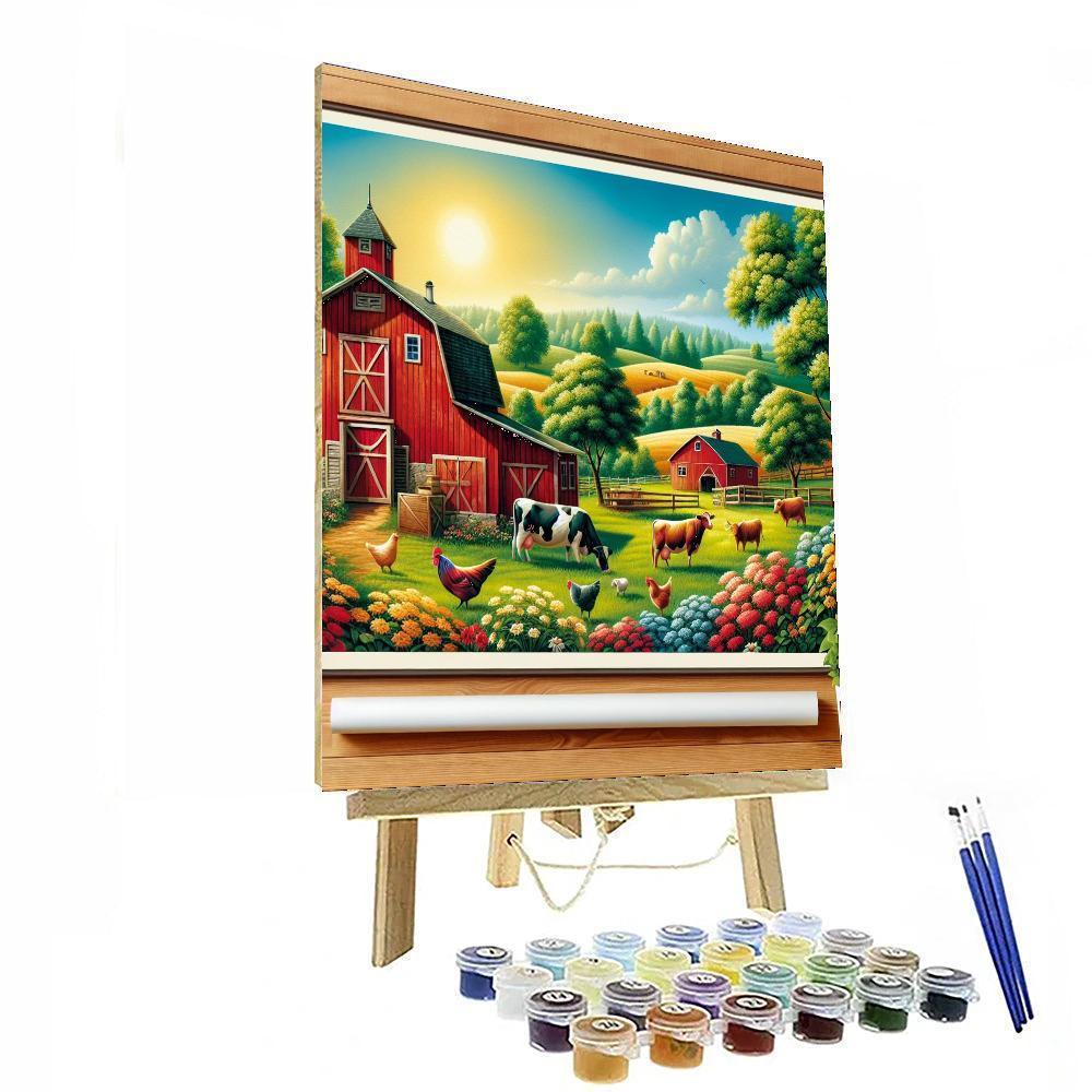 Colorful Farm Life DIY Paint By Numbers