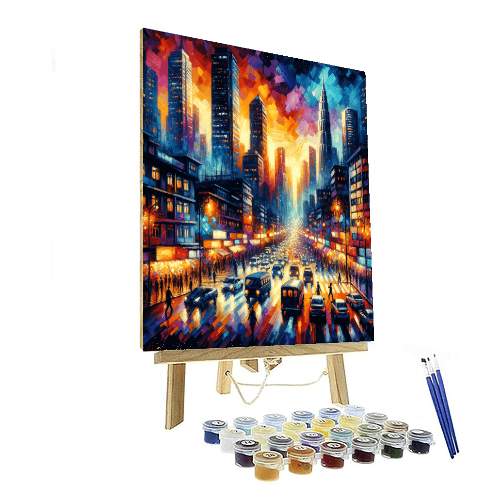 Hockney Inspired Urban Vibes - DIY Painting By Numbers Kit