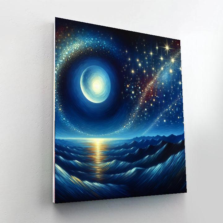 Glistening Starry Nightscape Paint By Number