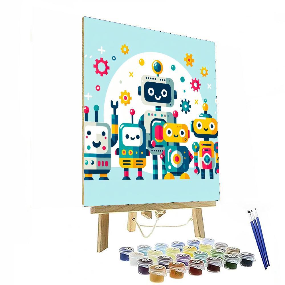 Creative Robot Friends Painting By Numbers Kit