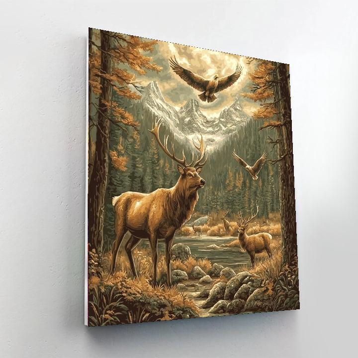 Landseer Inspired Landseer's Noble Animals  Number Painting