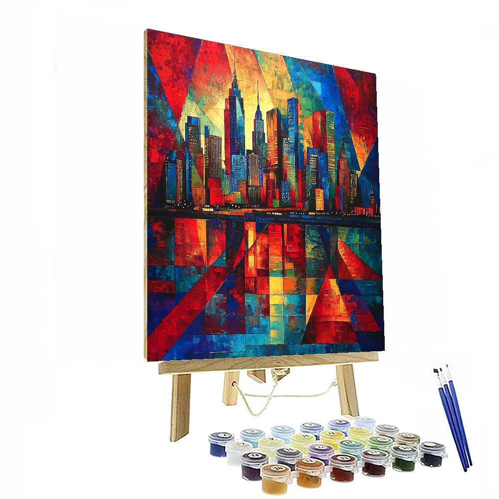 Kandinsky Inspired Ethereal City Skyline  DIY Paint By Numbers