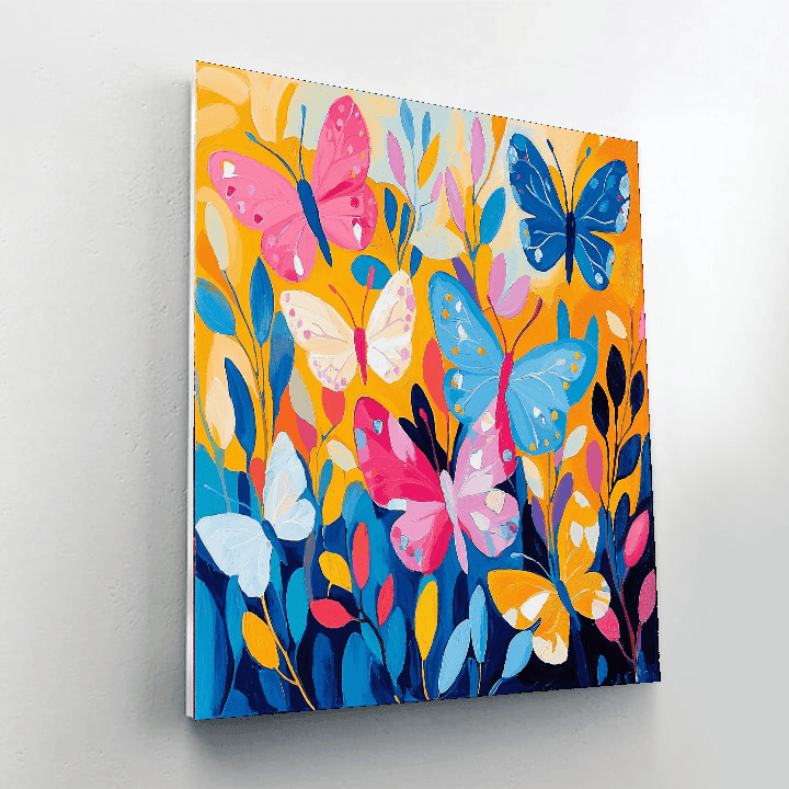 Henri Matisse Inspired Luminous Butterflies  DIY Paint By Numbers