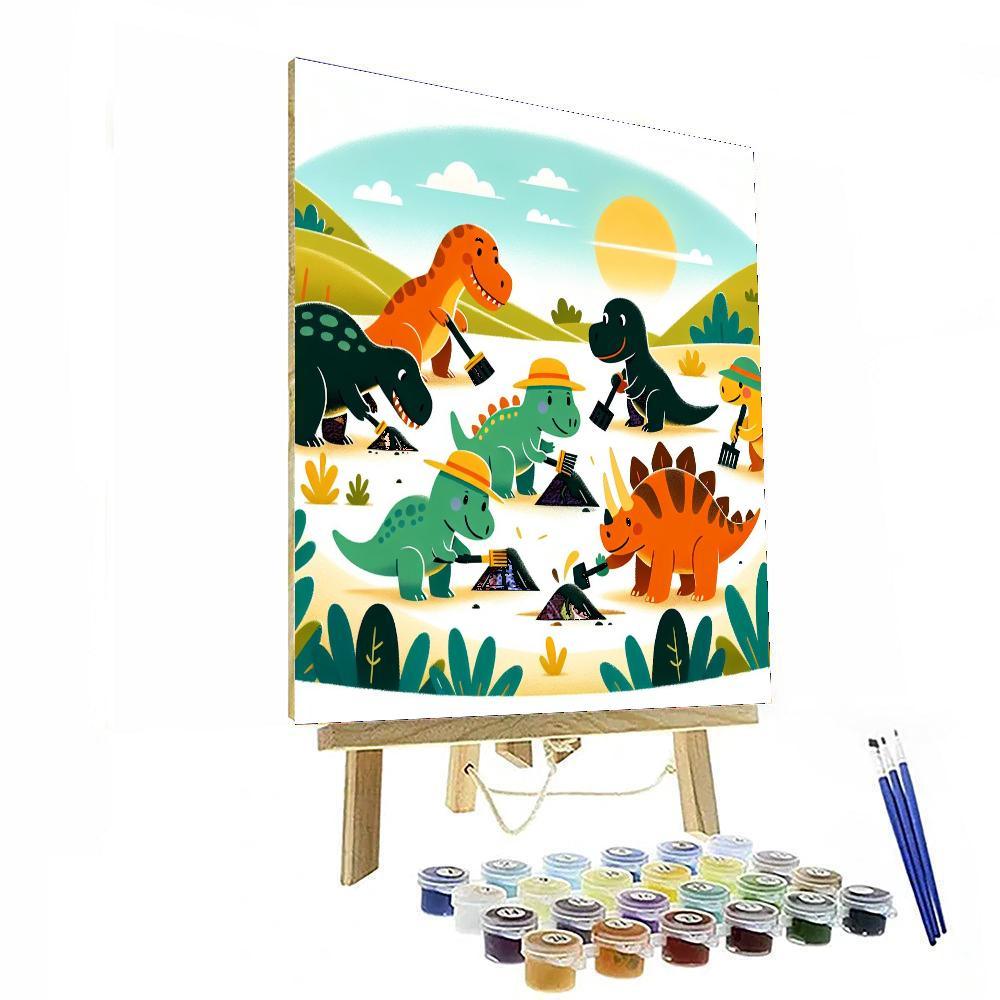 Daring Dinosaur Digs Paint By Number