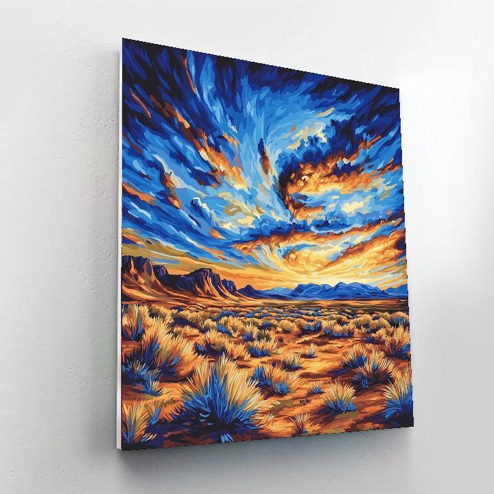 Georgia O'Keeffe Inspired O'Keeffe's Desert Twilight  Numbered Painting Kits