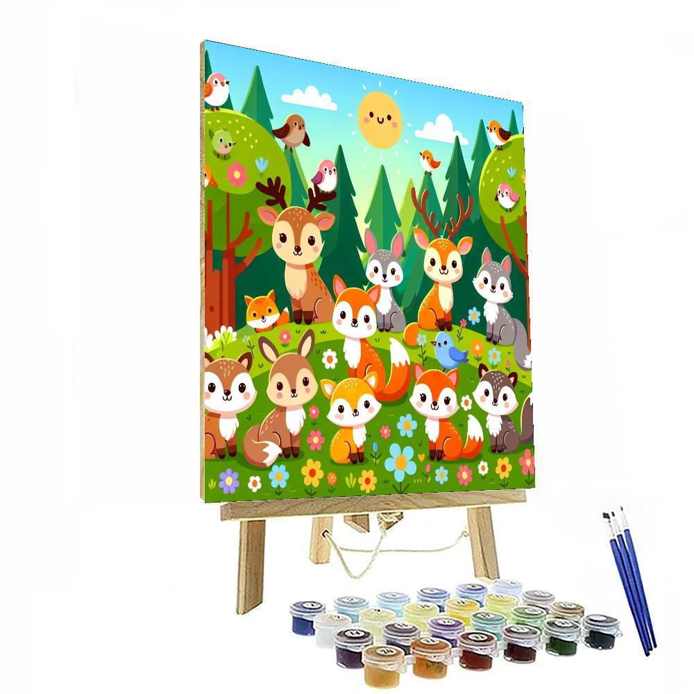 Fun With Forest Animals Paint By Number