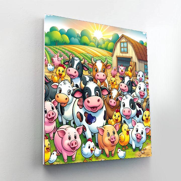 The Happy Farmyard Painting By Numbers Kit