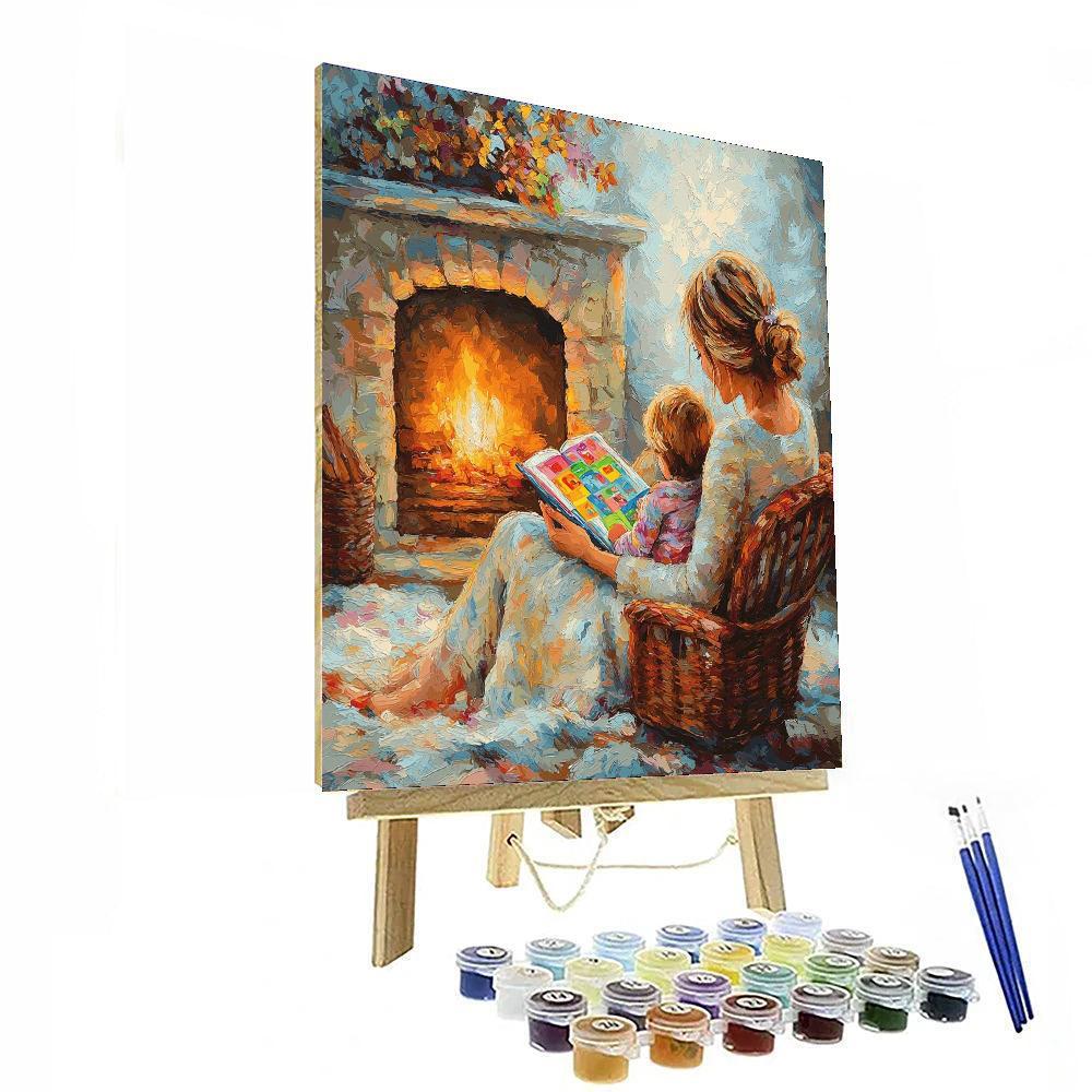 Cozy Reading Time DIY Paint By Numbers