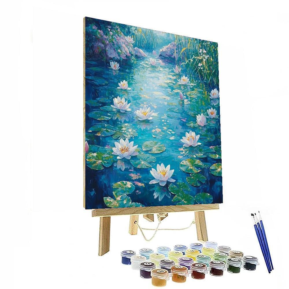 Claude Monet Inspired Underwater Garden  Paint By Number