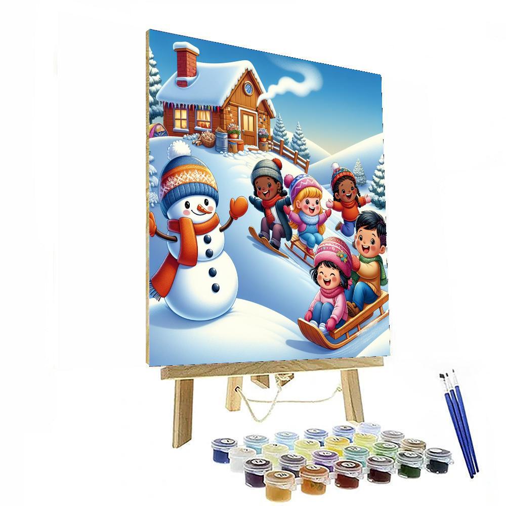 Whimsical Winter Scenes Number Painting