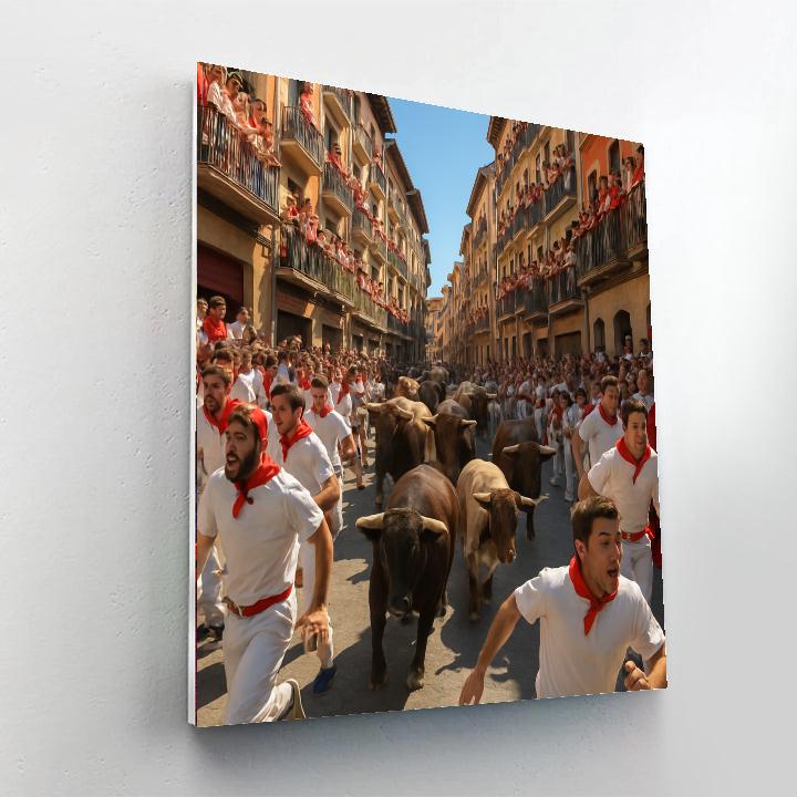 Dia De San Fermin - Spain Painting By Numbers Kit