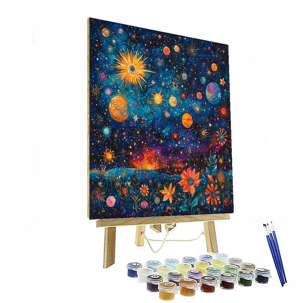 Frida Kahlo Inspired Cinematic Cosmos  Painting By Numbers Kit