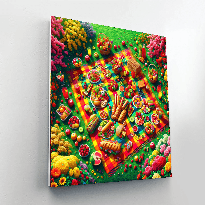 Sunny Summer Picnic Paint By Numbers Art