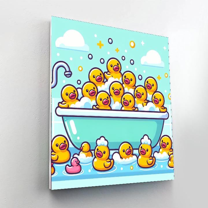 Bubble Bath Duck Party Paint By Number